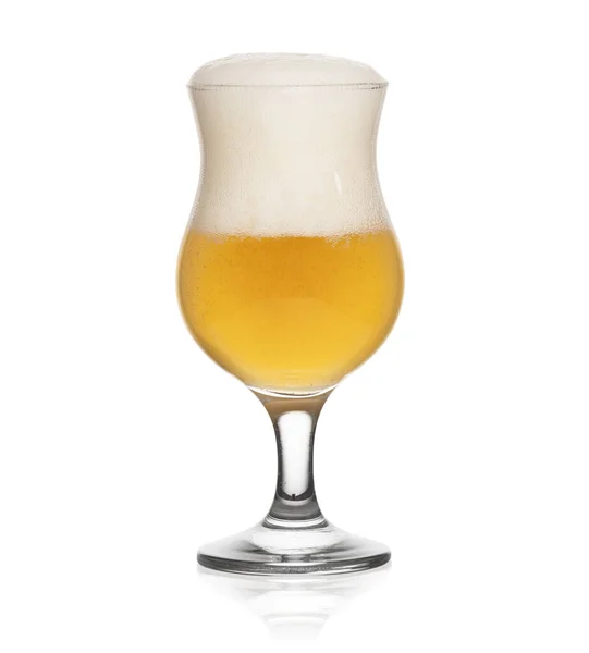 Bicchiere Birra Frumento Isolato Sfondo Bianco Con Percorso Ritaglio — Foto Stock