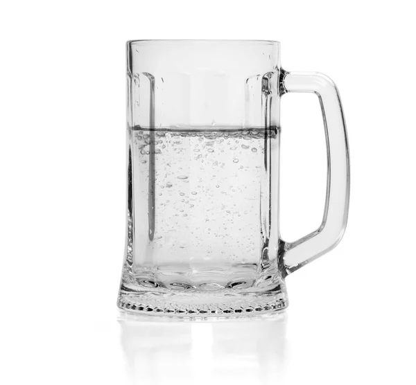 Transparent Mug Clear Water Isolated White Background Clipping Path — Stock Photo, Image