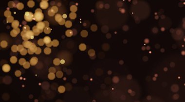 Sarı bokeh soyut bulanık arkaplan. Noel ışıkları