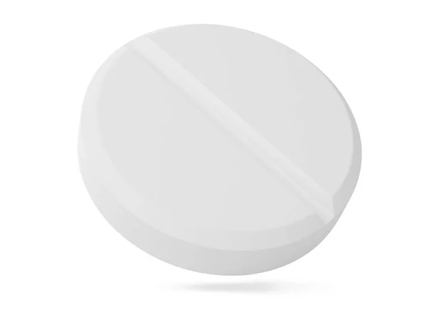 Pillola Isolata Sfondo Bianco Con Percorso Ritaglio — Foto Stock