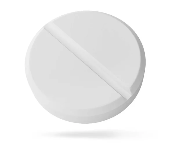 Pillola Isolata Sfondo Bianco Con Percorso Ritaglio — Foto Stock