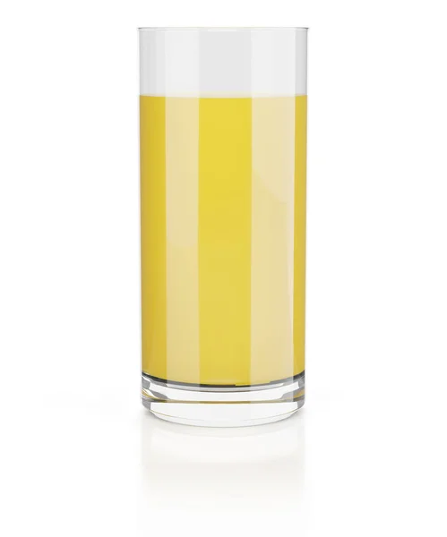 Üveg Narancslé Izolált Fehér Alapon — Stock Fotó