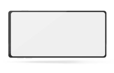 Tasarımınız için boş ekranlı akıllı telefon modeli. 3d illüstrasyon