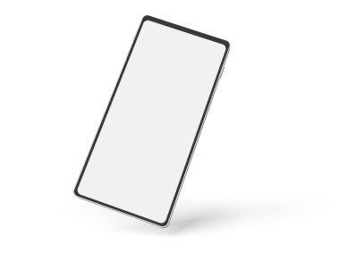 Tasarımınız için boş ekranlı akıllı telefon modeli. 3d illüstrasyon