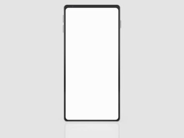 Tasarımınız için boş ekranlı akıllı telefon modeli. 3d illüstrasyon