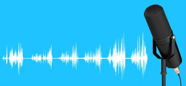 Micrófono Estudio Para Grabar Podcasts Ilustración —  Fotos de Stock