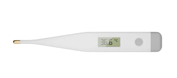 Electronic Clinical Thermometer Normal Human Body Temperature Celsius Degrees Display — Stock Photo, Image