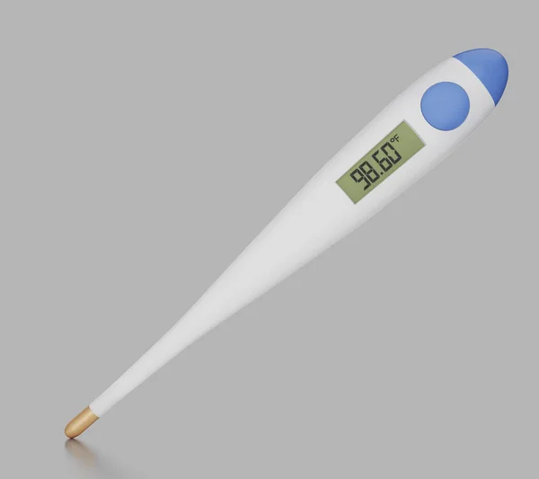 Termometro Medico Elettronico Misurare Corpo Umanoperatura Febbre Normale Celsius Fahrenheit — Foto Stock