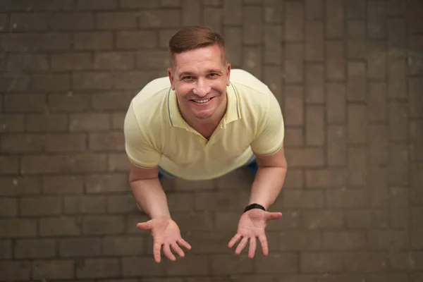 Years Old Man Smiling Looking View — Stock Photo, Image