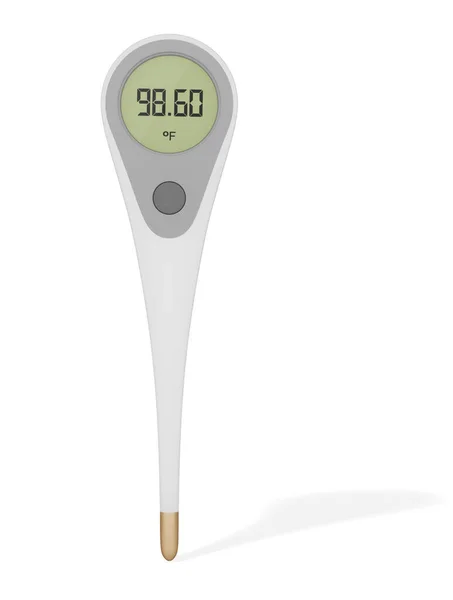 Elektronikus Orvosi Hőmérő Emberi Test Hőmérsékletének Mérésére Láz Normális Celsius — Stock Fotó