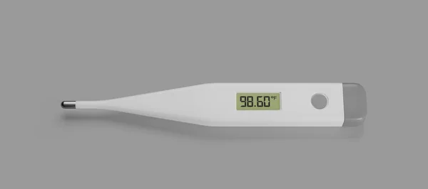 Elektronikus Orvosi Hőmérő Emberi Test Hőmérsékletének Mérésére Láz Normális Celsius — Stock Fotó