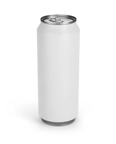 Aluminium Blik Van 330 Voor Bier Frisdrank Geïsoleerd Witte Achtergrond — Stockfoto