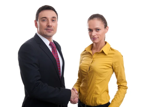 Zakelijke mensen schudden handen — Stockfoto