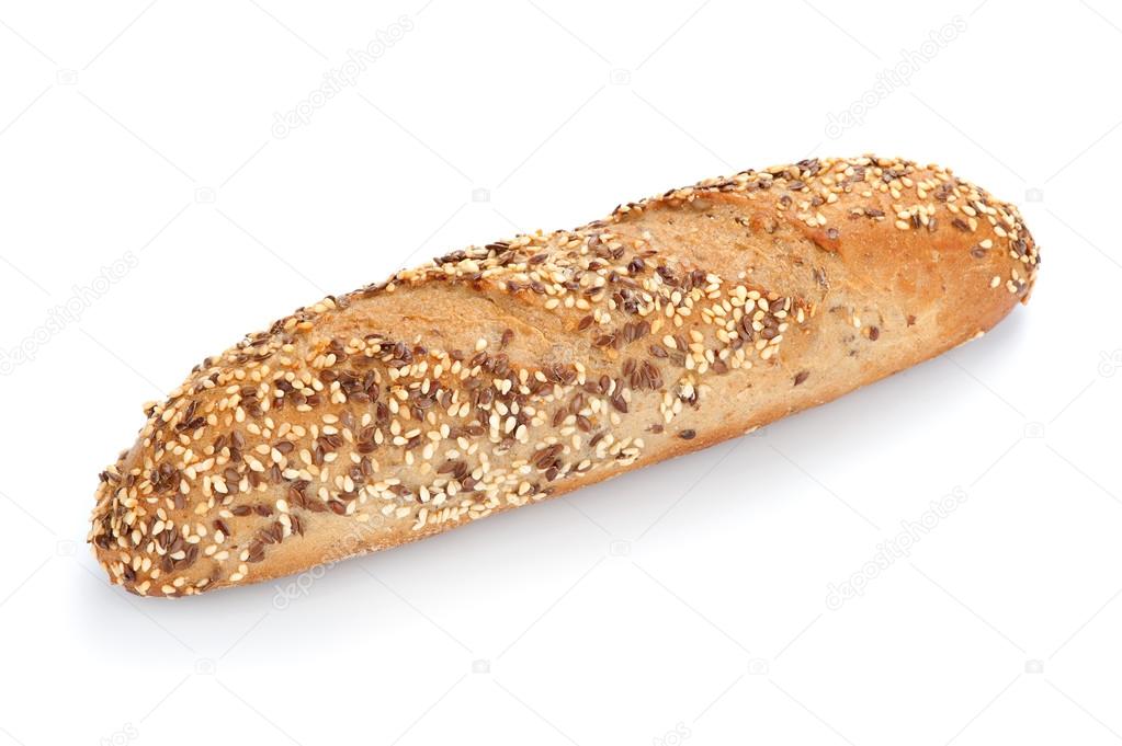 Freshly baked multigrain bread and wheat