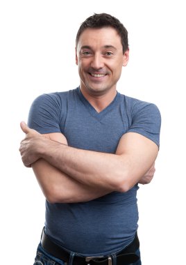 gülümseyen kas Beyaz atlet