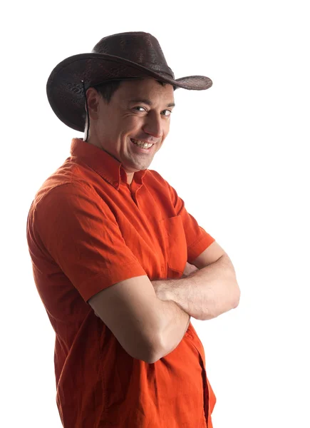 Muž v kovbojském klobouku — Stock fotografie