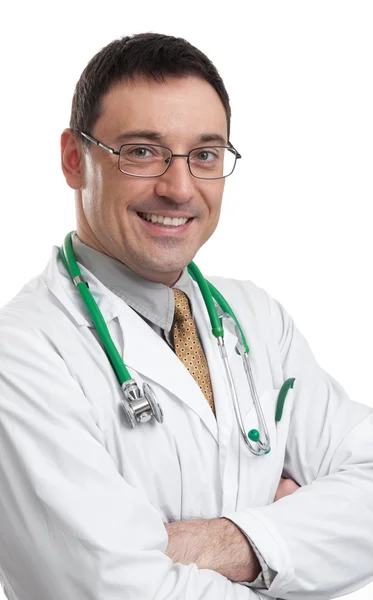 Retrato de amigable médico masculino sonriendo —  Fotos de Stock