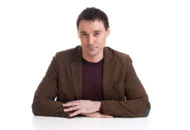 bir masada genç iş adamı