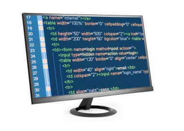 HTML kodu bilgisayar monitör