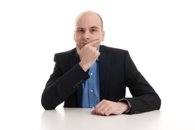 ciddi iş adamı düşünme