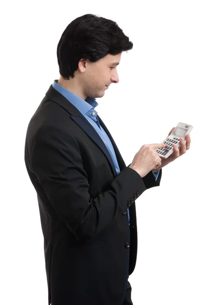 Businessman with calculator — Stock Photo, Image