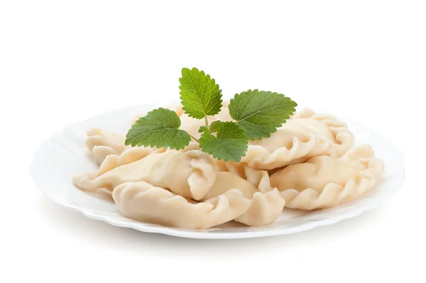 Pelmeni su un piatto — Foto Stock