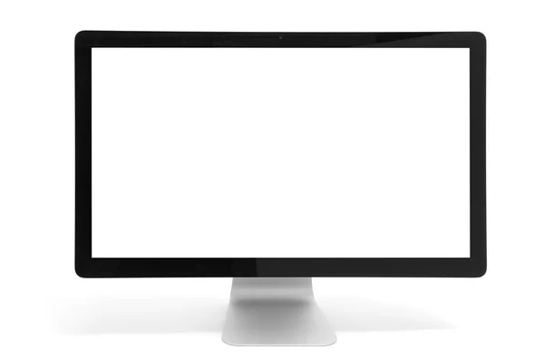 Monitor de ordenador con pantalla en blanco — Foto de Stock