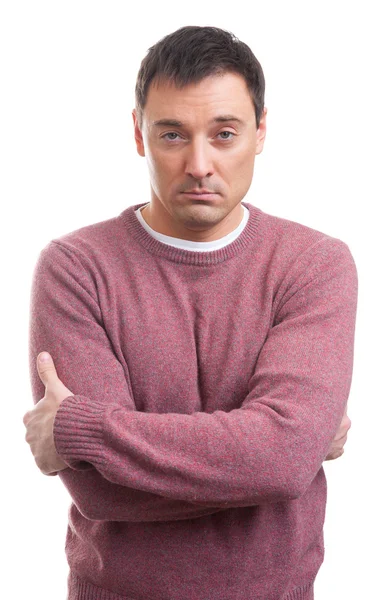 Serious man wearing sweater — Stock Photo, Image