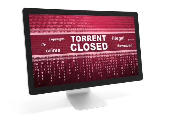 Torrent gesloten bericht — Stockfoto