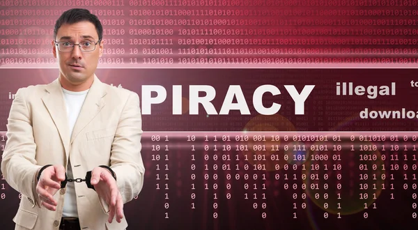 Illegale piraterij download concept — Stockfoto