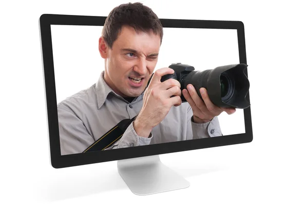 Photographer online Stock Image