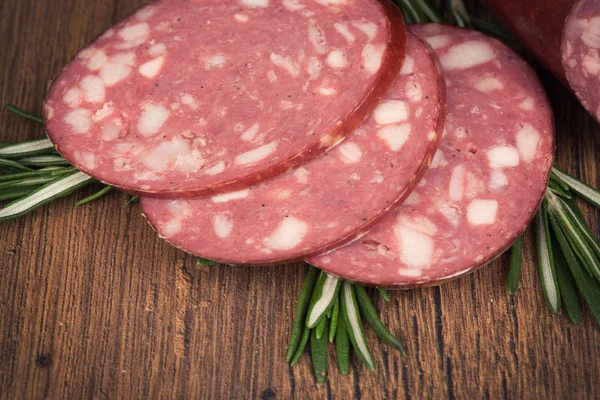 Salsicha de salame — Fotografia de Stock