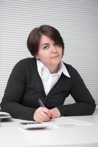 Vrouw aan het werk — Stockfoto