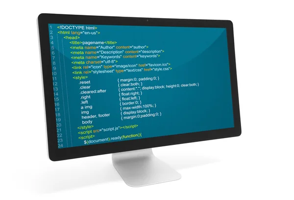 Program code on a monitor — Stock Photo, Image