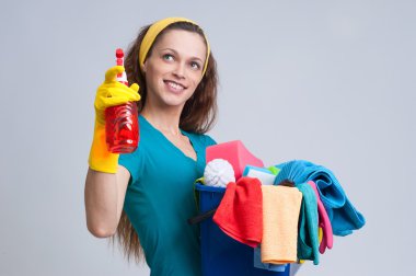 cleaning woman clipart