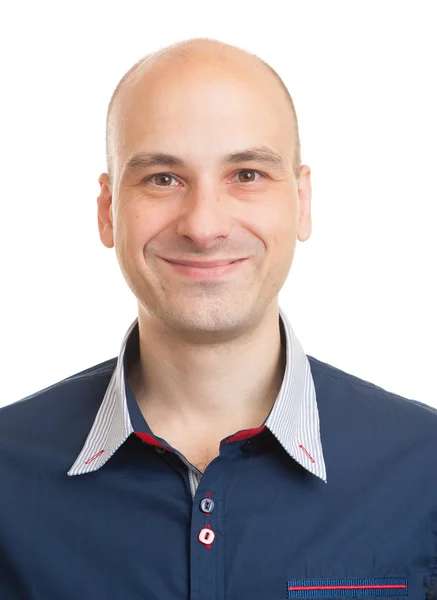 Portrait of a smiling bald man — Stock Photo, Image