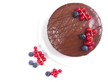 Kremalı çikolatalı pasta.