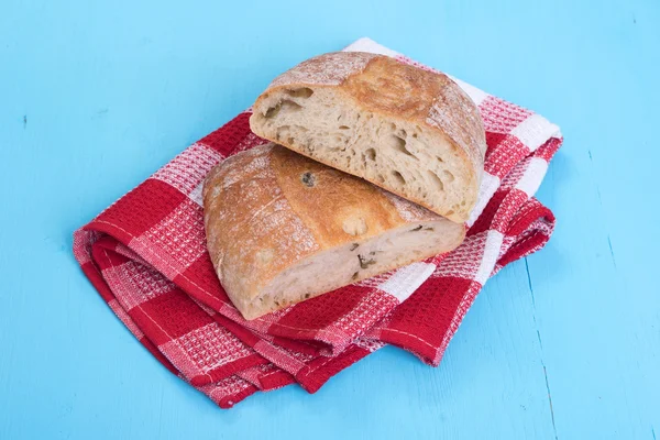 Pão ciabatta rústico caseiro — Fotografia de Stock