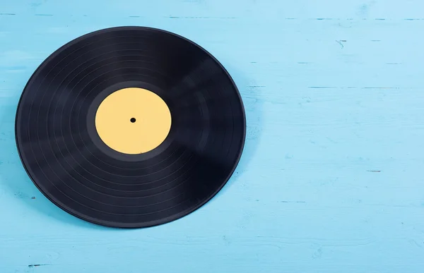 Disco de vinilo negro — Foto de Stock