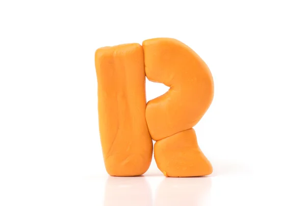 Colour plasticine letter — Stock Photo, Image