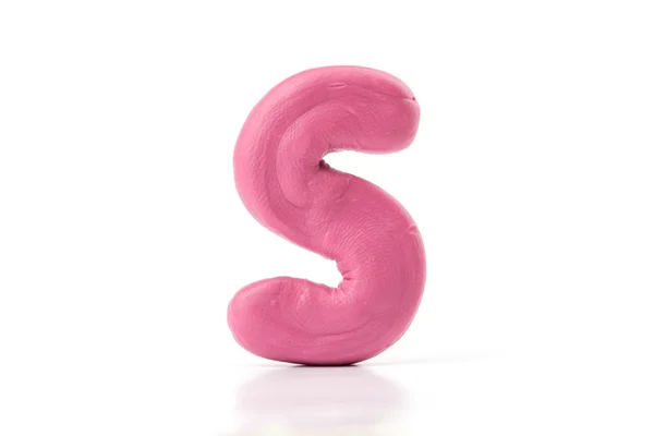 Colour plasticine letter — Stock Photo, Image