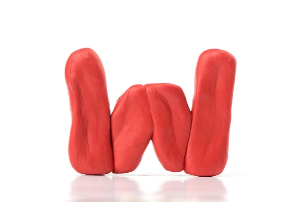 Colour plasticine letter — Stock Photo, Image