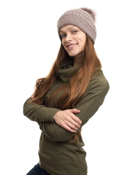 Woman wearing warm clothing — Stock Photo, Image