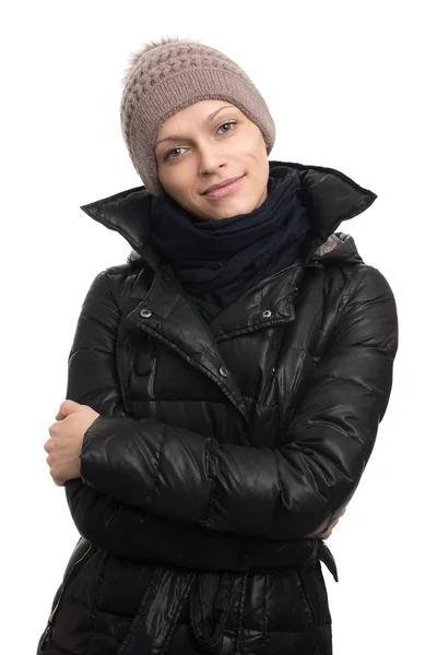 Frau trägt Winterkleidung — Stockfoto