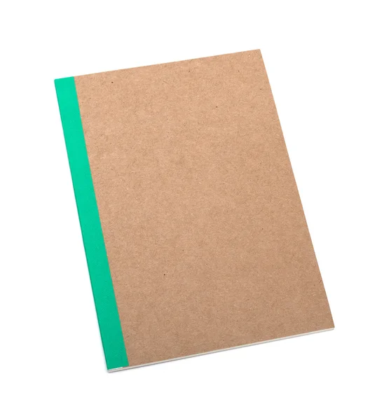 Brauner Einband Notizbuch Recyclingpapier — Stockfoto