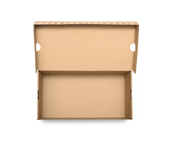 Shoes box is located on the white background — Stock Photo, Image