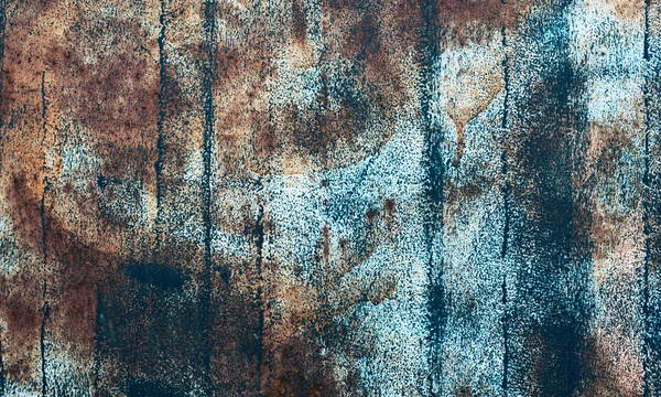 Rusted blue painted metal wall. Detailed photo texture — Stock Photo, Image