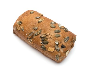 ekmek beyaz arkaplanda izole edildi