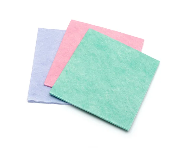 A stack of fabric napkins for household isolated on white — Stock Photo, Image