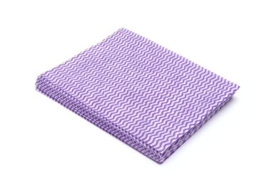 Temizlik bezleri üzerinde beyaz izole